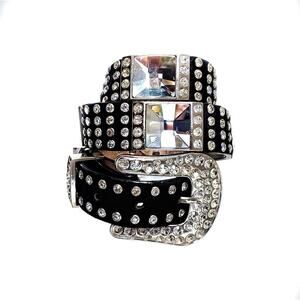 Vintage Y2K Black Rhinestone Bling Western Belt | BB Simmons Glam Rodeo Cowgirl